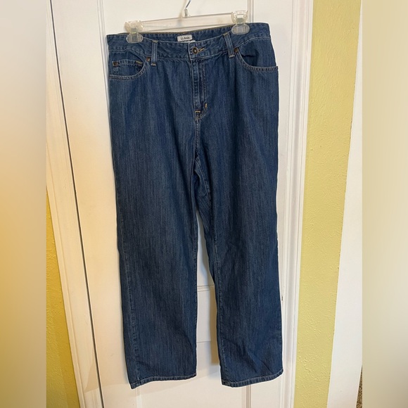L.L. Bean Classic Fit Summer Lightweight Pima Cotton Blue Jeans - Picture 9 of 10
